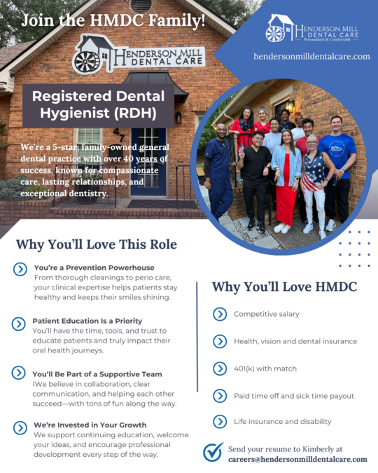 (Dental hygienist job)Henderson Mill Dental Care image: